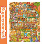 3D scene stickers, colorful stickers, reusable multiple times