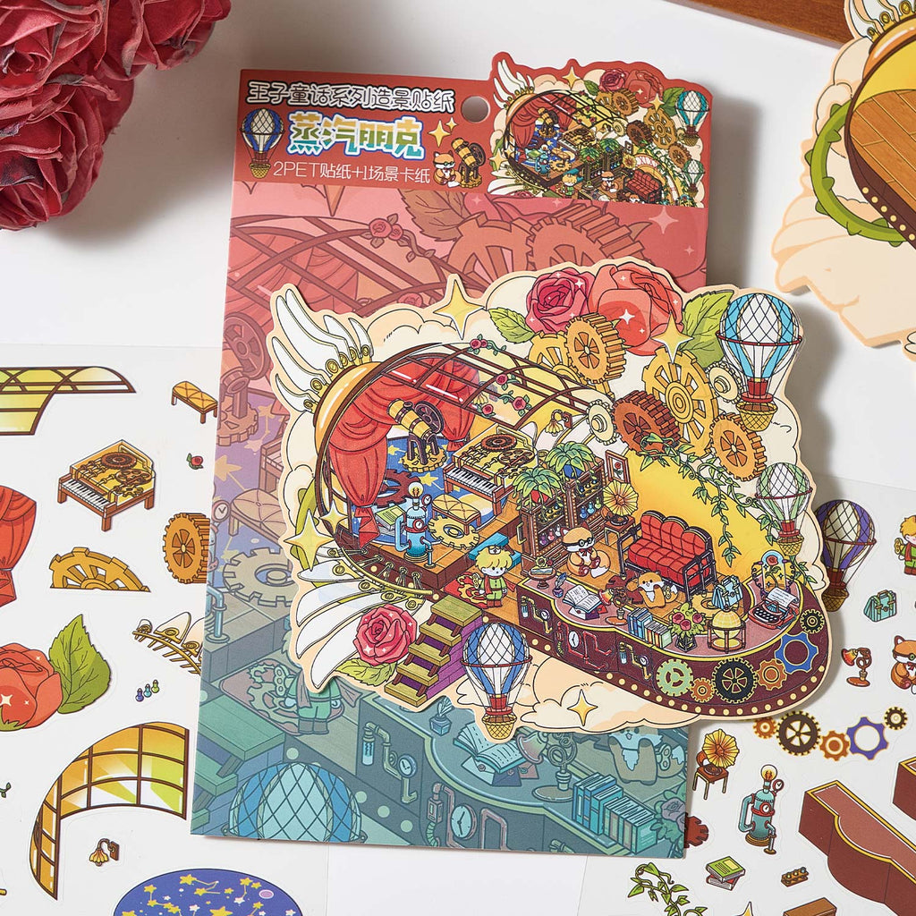 Fairy Tale Themed Creative Stickers, 3D DIY Collage for Scene-Making Stickers