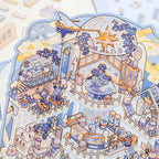 Paper Trail Zoo Kitten Whiskers Leisure Day Series Scenery-Making Stickers, 3D Stereo Cottage Fun Collage