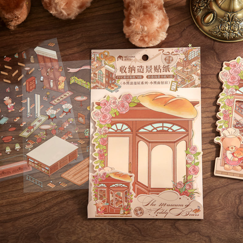 Romantic Cabin Miniature Landscape Stickers - DIY 3D House Creative Scrapbooking Decoration &amp; Collage Supplies