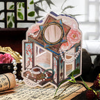 Fusheng Qinghuan Ancient Style Flip-Top Scenery-Sticker Set, 3D Stereoscopic Miniature House, for Notebook Decoration &amp; Creative DIY Scenery-Making