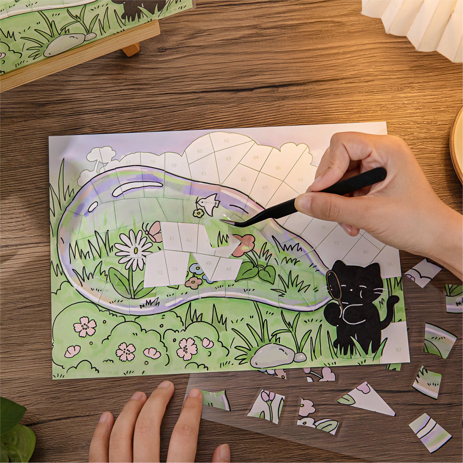 Little Black Cat Series - Cute Style Handwriting Journal DIY Scene Stickers