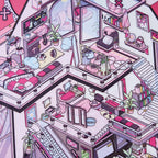 Dark Sweet and Cool Style Scene-Making Stickers, 3D Journal Collage, Creative Scene Decoration