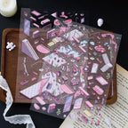 Dark Sweet and Cool Style Scene-Making Stickers, 3D Journal Collage, Creative Scene Decoration