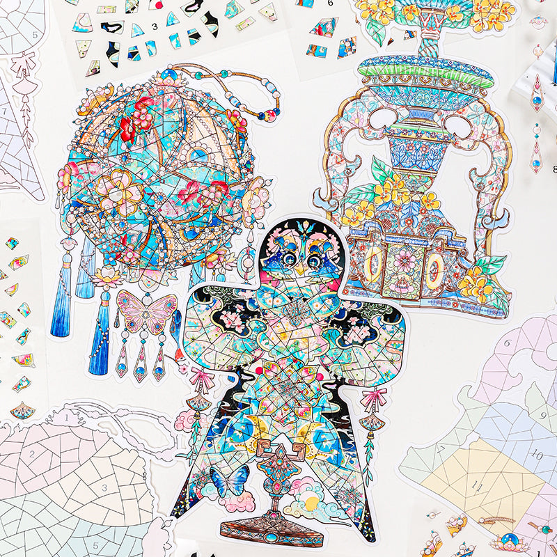 Jigsaw landscape stickers - Creative miniature scenes, 3D scene stickers