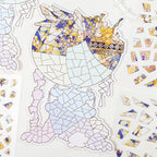 Jigsaw Large Landscape Sticker - Creative Sticker for DIY Handwritten Note Pages - Scene Sticker