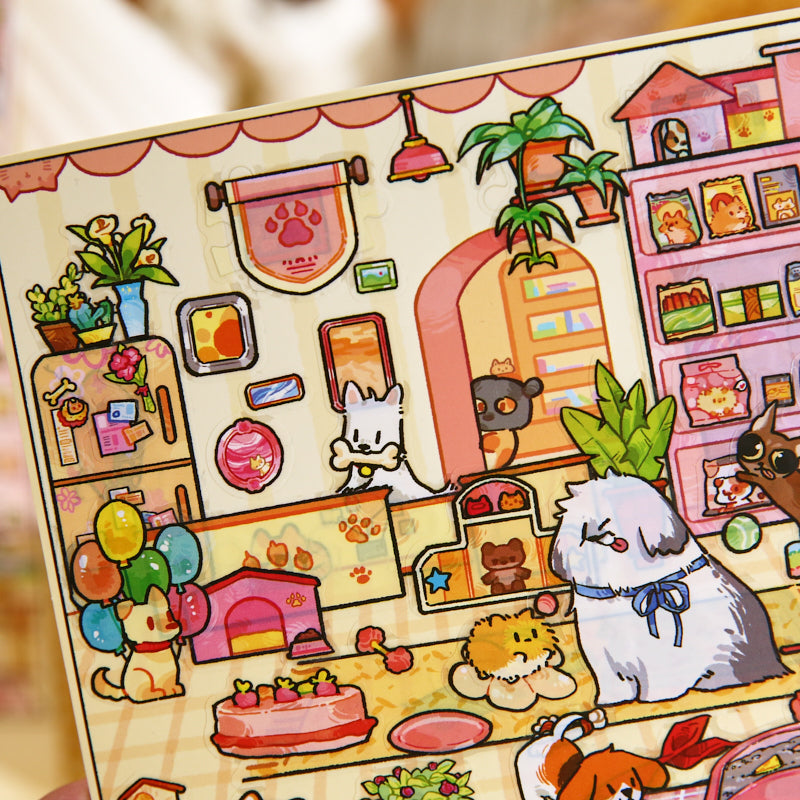 Landscaping stickers, extraordinary journey, cute little animals, trash magazine, DIY scene puzzle