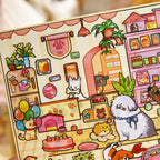 Landscaping stickers, extraordinary journey, cute little animals, trash magazine, DIY scene puzzle