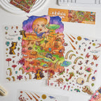 Fantasy Adventure Journey Themed Scene Stickers, DIY Creative Decorative Stickers, Immersive Collage Materials