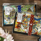 Landscaping stickers - Cartoon-themed fun journal decoration scene stickers