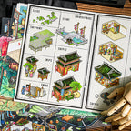 Extra-large miniature landscape stickers - Lü Zhai Zhi Yi (Strange Tales from a Chinese Studio) - DIY scene handbooks - Scene stickers