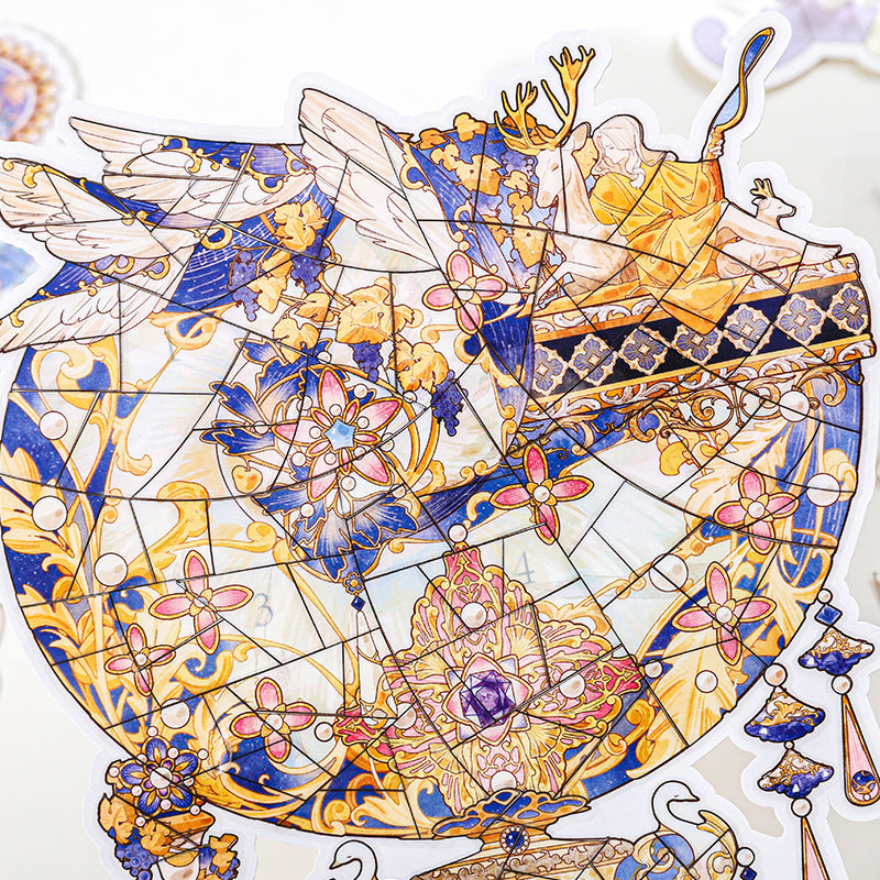 Jigsaw Large Landscape Sticker - Creative Sticker for DIY Handwritten Note Pages - Scene Sticker