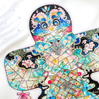 Jigsaw landscape stickers - Creative miniature scenes, 3D scene stickers