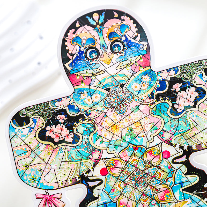 Jigsaw landscape stickers - Creative miniature scenes, 3D scene stickers