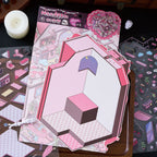 Dark Sweet and Cool Style Scene-Making Stickers, 3D Journal Collage, Creative Scene Decoration