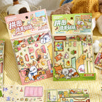 Landscaping stickers, extraordinary journey, cute little animals, trash magazine, DIY scene puzzle