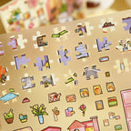 Landscaping stickers, extraordinary journey, cute little animals, trash magazine, DIY scene puzzle