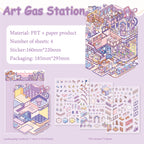 Paper Trail Zoo Kitten Whiskers Leisure Day Series Scenery-Making Stickers, 3D Stereo Cottage Fun Collage