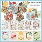 Creative Scrapbook Diorama Miniature Sticker Book,Immersive Mini World Scenes Collage
