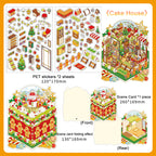 Infeel.Me Miniature 3D Scene Stickers, Christmas-themed Stress-relief Stickers