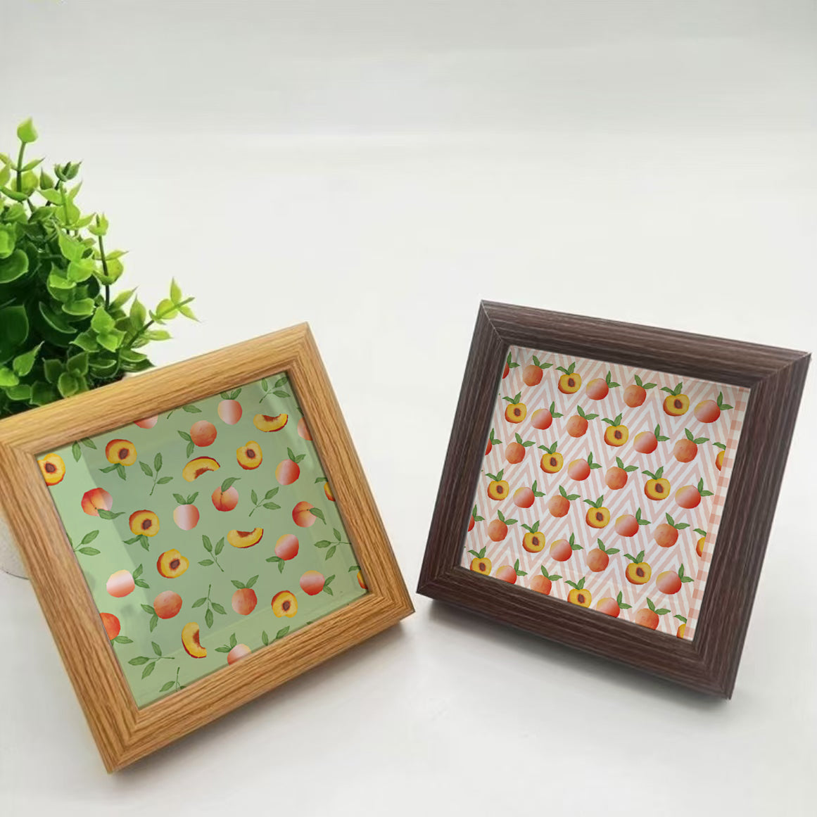 Spring Peach Themed Journal Material Paper, DIY Photo Album Card Making Background Paper, 6-Inch Single-Sided Patterned Paper