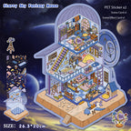 Fantasy Landscape Stickers, 3D Miniature Scene Collage Journal Stickers