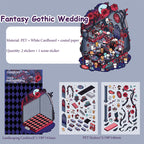 Fairy Tale Wedding Themed Scene-Making Sticker Set, Cute Character Scene Stickers, Creative DIY Materials for Journal Decoration and Collage