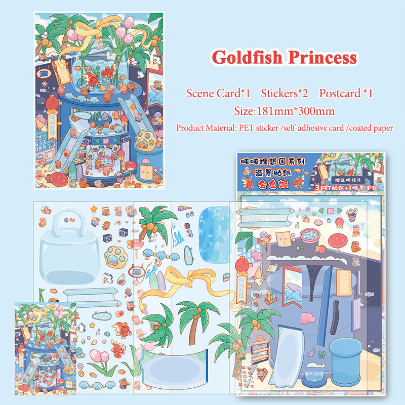 Pegatinas creativas para decorar diarios, pegatinas con temática de Dunden Ideal Country, suministros para diarios infantiles, pegatinas para decorar diarios y álbumes DIY