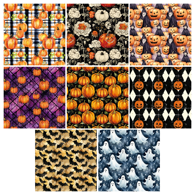 24pcs Halloween pumpkin-patterned greeting cards can be used to make explosion boxes, DIY origami, and decorate notebook covers.