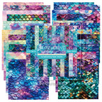 24 pieces of mermaid scales can be used to make an explosion box, DIY origami, or decorate a notebook.