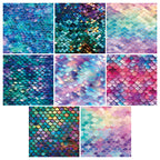 24 pieces of mermaid scales can be used to make an explosion box, DIY origami, or decorate a notebook.