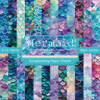24 pieces of mermaid scales can be used to make an explosion box, DIY origami, or decorate a notebook.