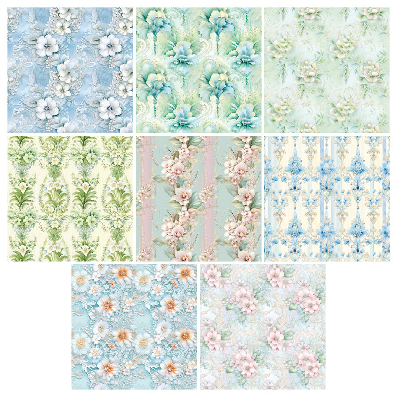 24PCS patterned floral greeting cards can be used to make explosion boxes, flower-decorated cards, and garbage magazine decorations.