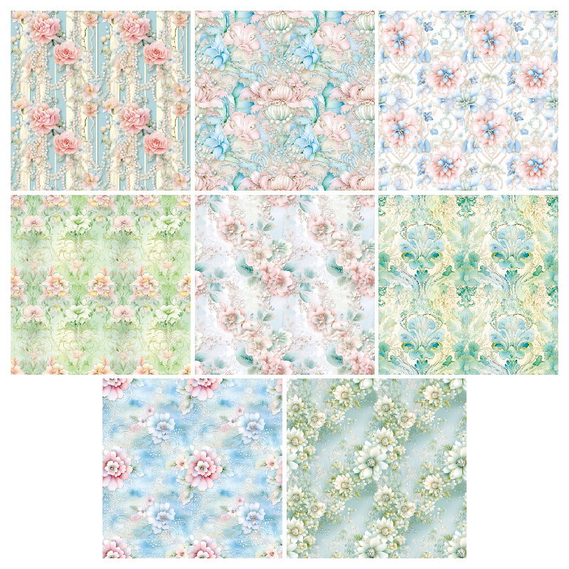 24PCS patterned floral greeting cards can be used to make explosion boxes, flower-decorated cards, and garbage magazine decorations.