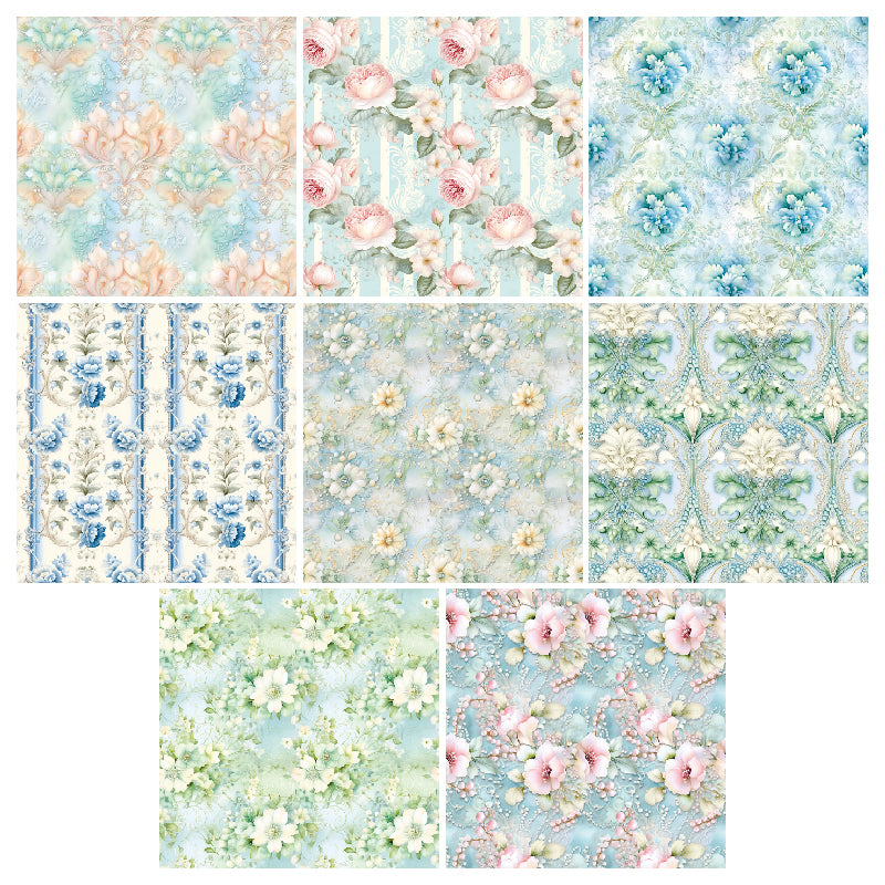 24PCS patterned floral greeting cards can be used to make explosion boxes, flower-decorated cards, and garbage magazine decorations.