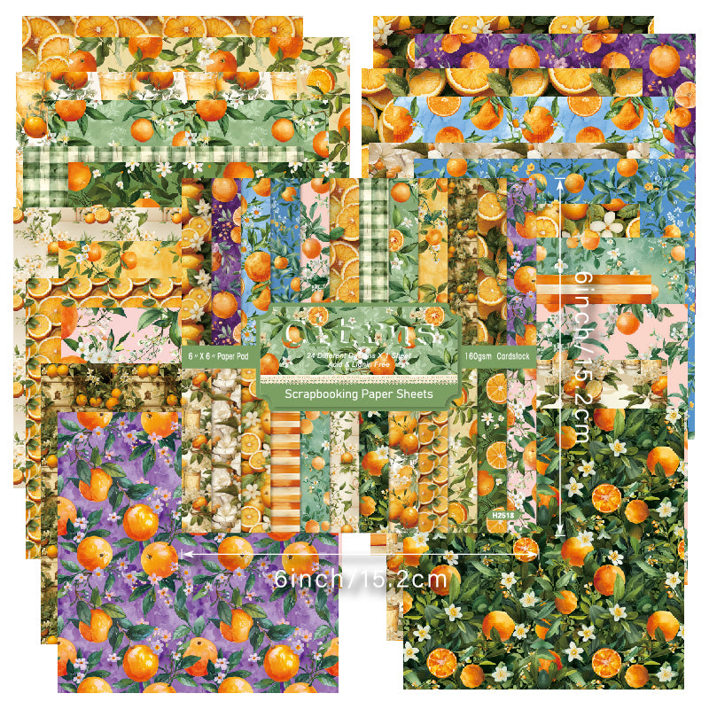 24 pieces of colorful greeting cards featuring lemon and orange patterns are used as flower decoration cards and message cards for the wedding.