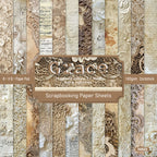 24 lace-patterned cards, intended for junk journal making and as gifts for DIY enthusiasts.