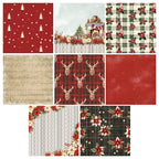 24 red Christmas-themed cards, suitable for junk journal making and also exquisite gifts for DIY enthusiasts.