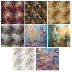 24 pieces of gold-threaded flower cards, suitable for making garbage magazines or scrapbooks, as gifts for DIY enthusiasts.