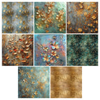 24 pieces of gold-threaded flower cards, suitable for making garbage magazines or scrapbooks, as gifts for DIY enthusiasts.