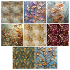 24 pieces of gold-threaded flower cards, suitable for making garbage magazines or scrapbooks, as gifts for DIY enthusiasts.