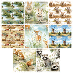 24 pastoral farm-style cards, intended for junk journal/handbook making and as gifts for DIY enthusiasts.