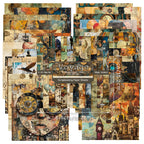 24 pieces of steam-style cards, suitable for making garbage magazines or journal books, as gifts for DIY enthusiasts.