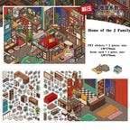 Landscaping stickers, hand journal decoration, scene DIY stickers