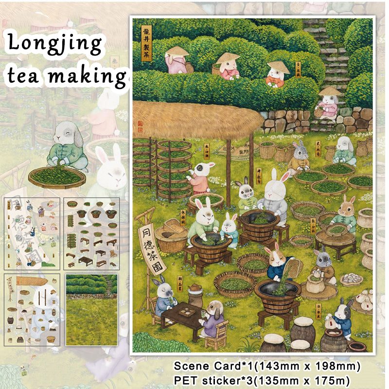 Xinyuyan "Xiyou" Series Landscape-Making Stickers: 3D Stereo Hut Scenes, Stress-Relief DIY Creative Decorations