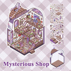 Dark Sweet and Cool Style Scene-Making Stickers, 3D Journal Collage, Creative Scene Decoration