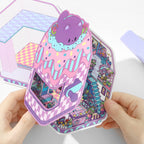 Creative Scrapbook Miniature Scene Sticker Set.DIY Childlike Style Creative Handmade Stickers