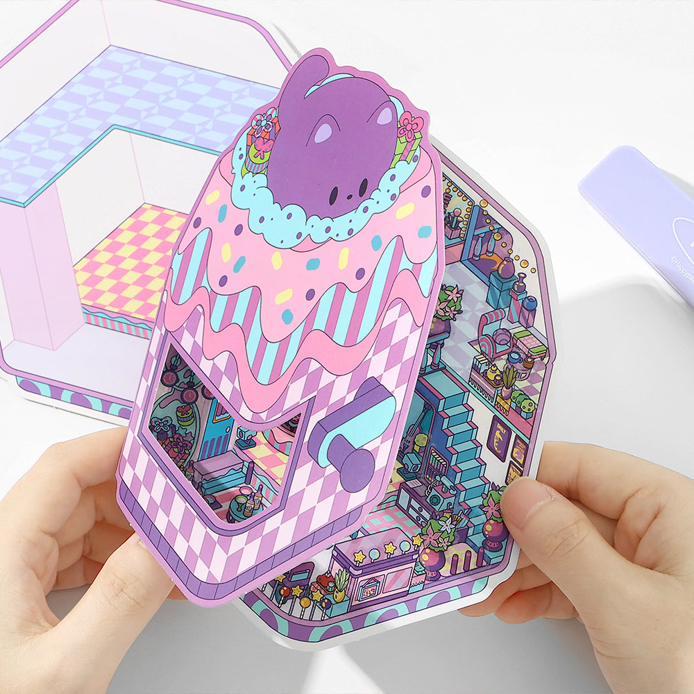 Creative Scrapbook Miniature Scene Sticker Set.DIY Childlike Style Creative Handmade Stickers