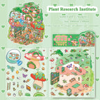Everything Research Institute Diorama Stickers, Journal Decoration Stickers, Handmade Stress-Relief Stickers, 3D Miniature Scenes