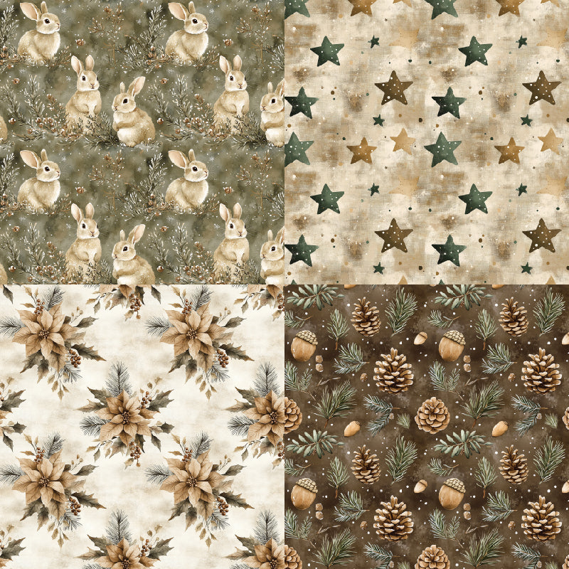 24 pieces of Lin Map Pattern Cards, used for making garbage magazines or notebook books. Gift box message card.